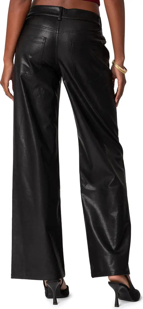 Straight Leg Faux Leather Jeans | Nordstrom