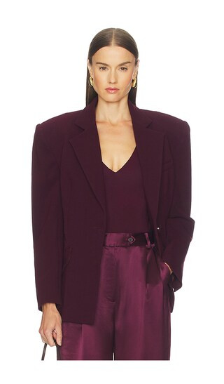 Bea Blazer in Bordeaux | Revolve Clothing (Global)