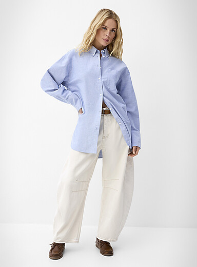 Patch pocket oversized Oxford shirt
        
        

		
        

        
    
        
    
	... | Simons