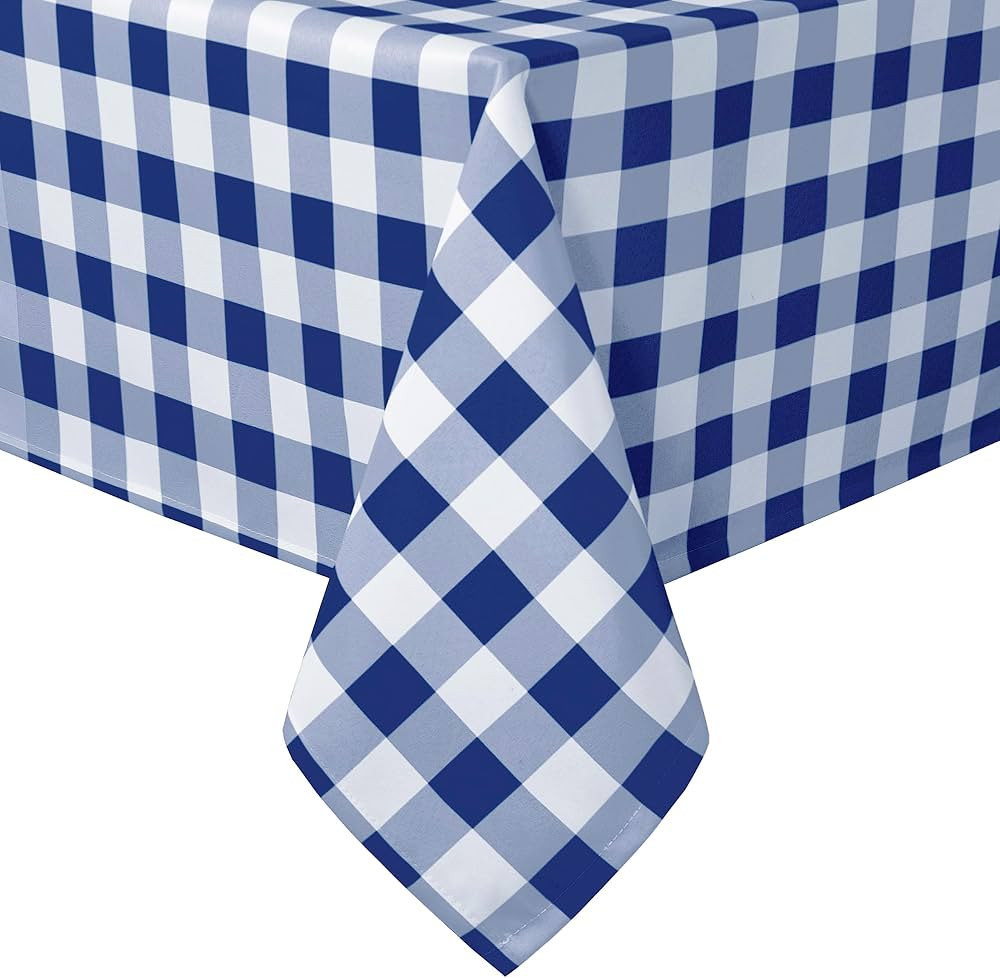 Hiasan 60 x 120 Inch Checkered Tablecloth Rectangle - Waterproof, Wrinkle Resistant and Washable ... | Amazon (US)