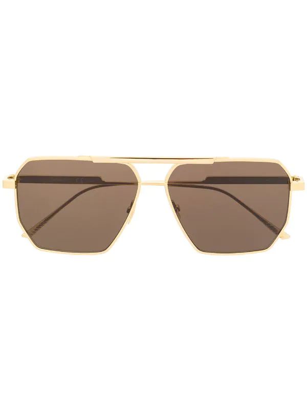 Bottega Veneta Eyewear square-frame Logo Sunglasses - Farfetch | Farfetch Global
