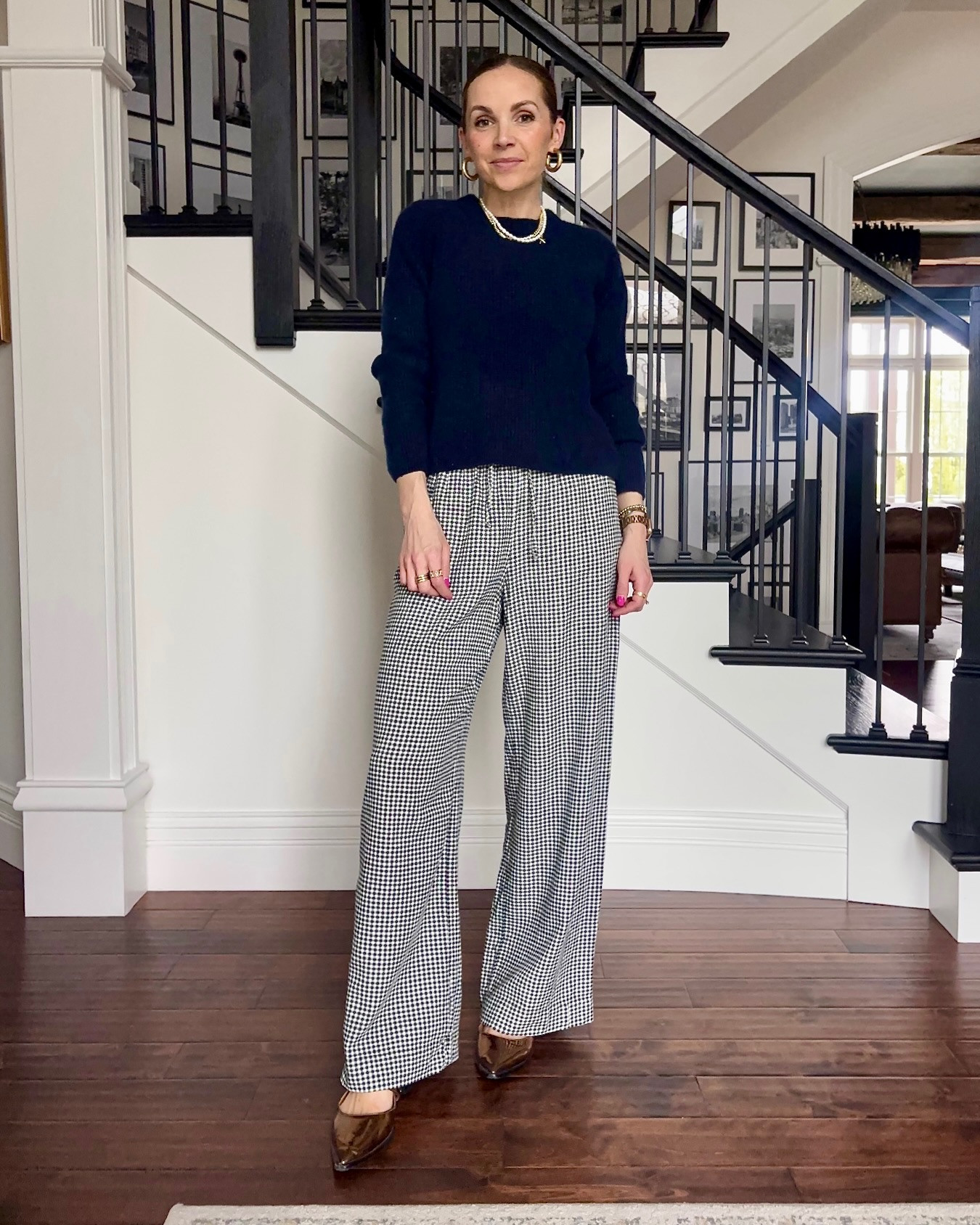 @target gingham pants on sale for $15!! Layered with sweater for chilly spring days 

#LTKFindsUnder50 #LTKSeasonal #LTKStyleTip