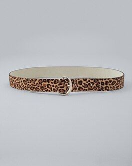 Leopard-Print Haircalf Belt | White House Black Market