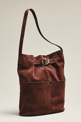 Buckled North-South Suede Tote Bag | Anthropologie (US)