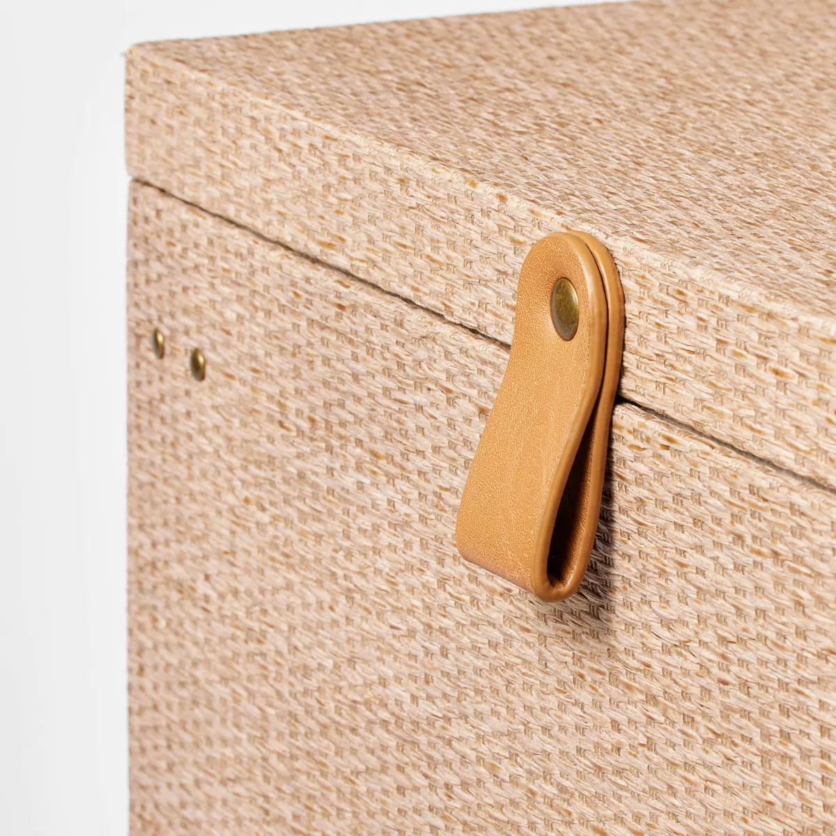 Woven File Box Taupe - Threshold™: Office Desk Organizer, Supplies Holder, , 11.5" H x 14" D x ... | Target