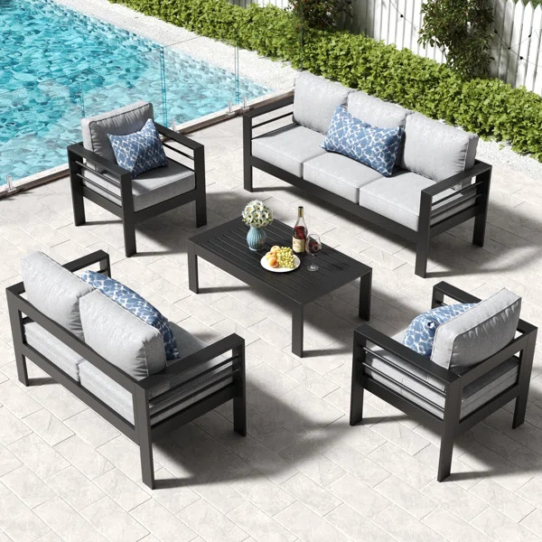 Alturas Searl Product 7 - Person Outdoor Seating Group with Cushions | Wayfair North America