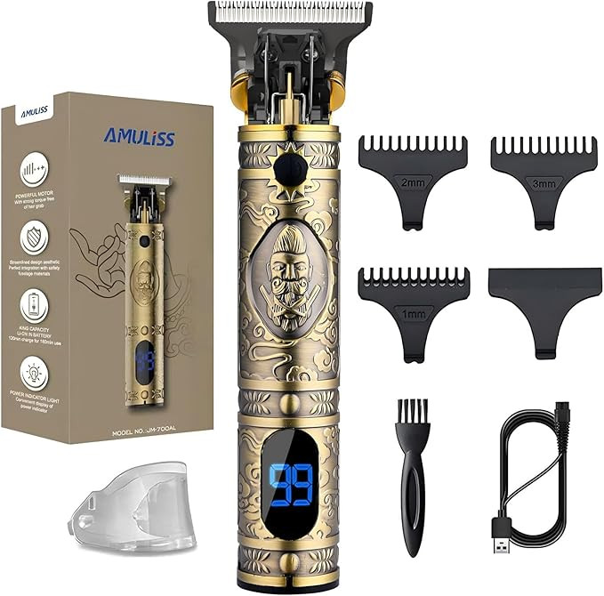 AMULISS Professional Mens Hair Clippers Zero Gapped Cordless Hair Trimmer Professional Haircut & ... | Amazon (US)