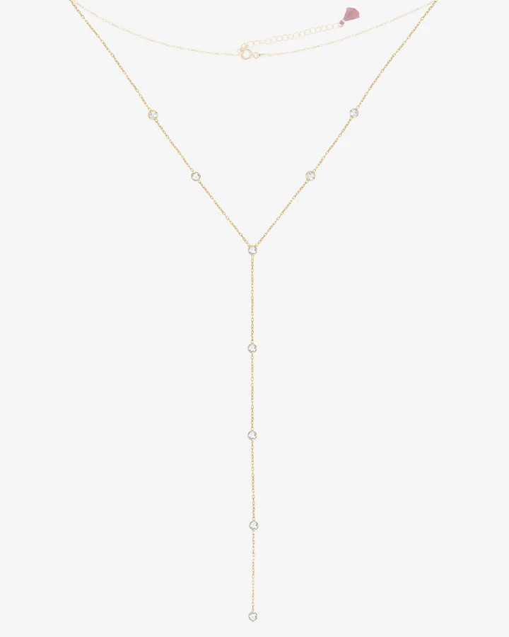Shashi Emily Diamond Lariat Necklace | Splendid