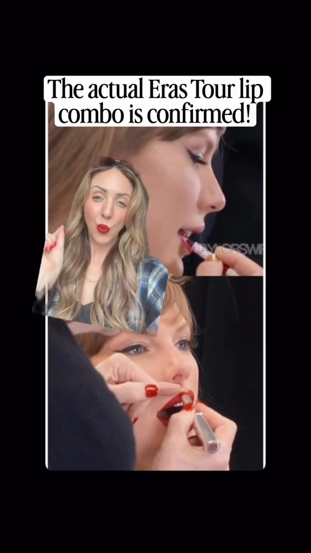 Testing the Eras Tour lip combo! I need you to stick with me through this video because I am fairly certain the actual lipstick shade is different than what has been “confirmed.” 

C0mment “eras” and I’ll send it to you!

#erastourlipstick #taylorswiftmakeup #redlip