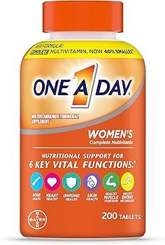 ONE A DAY Womens Complete Daily Multivitamin with Vitamin A, B , C, D, and E, Calcium and Magnesi... | Amazon (US)