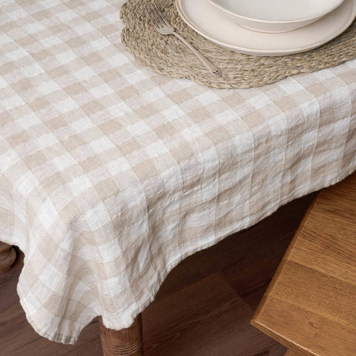 Wheat Gingham Tablecloth | Magnolia