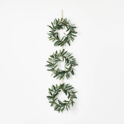 Set of 3 Mini Olive Wreaths - Threshold™ designed with Studio McGee | Target