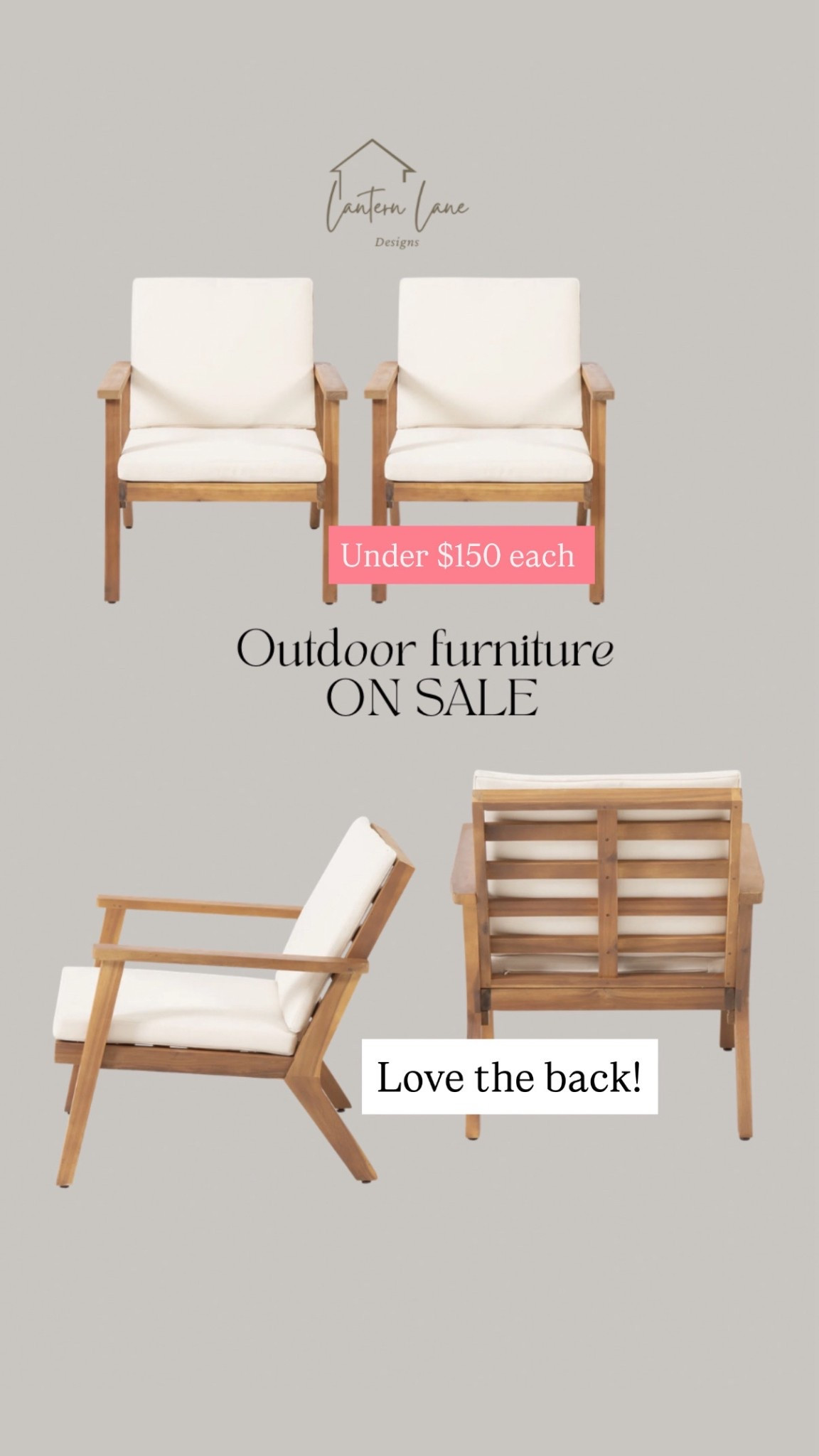 Such cute outdoor chairs and at a great price. Love the backs!

Outdoor furniture, outdoor chairs, outdoor decor 

#LTKSaleAlert #LTKHome