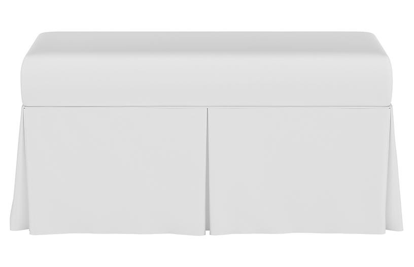 Hayworth Storage Bench, White Linen | One Kings Lane