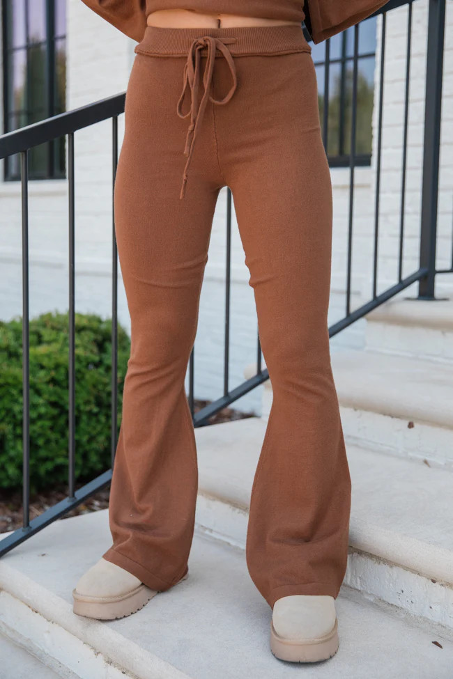 All Set Chocolate Solid Sweater Set | Pink Lily