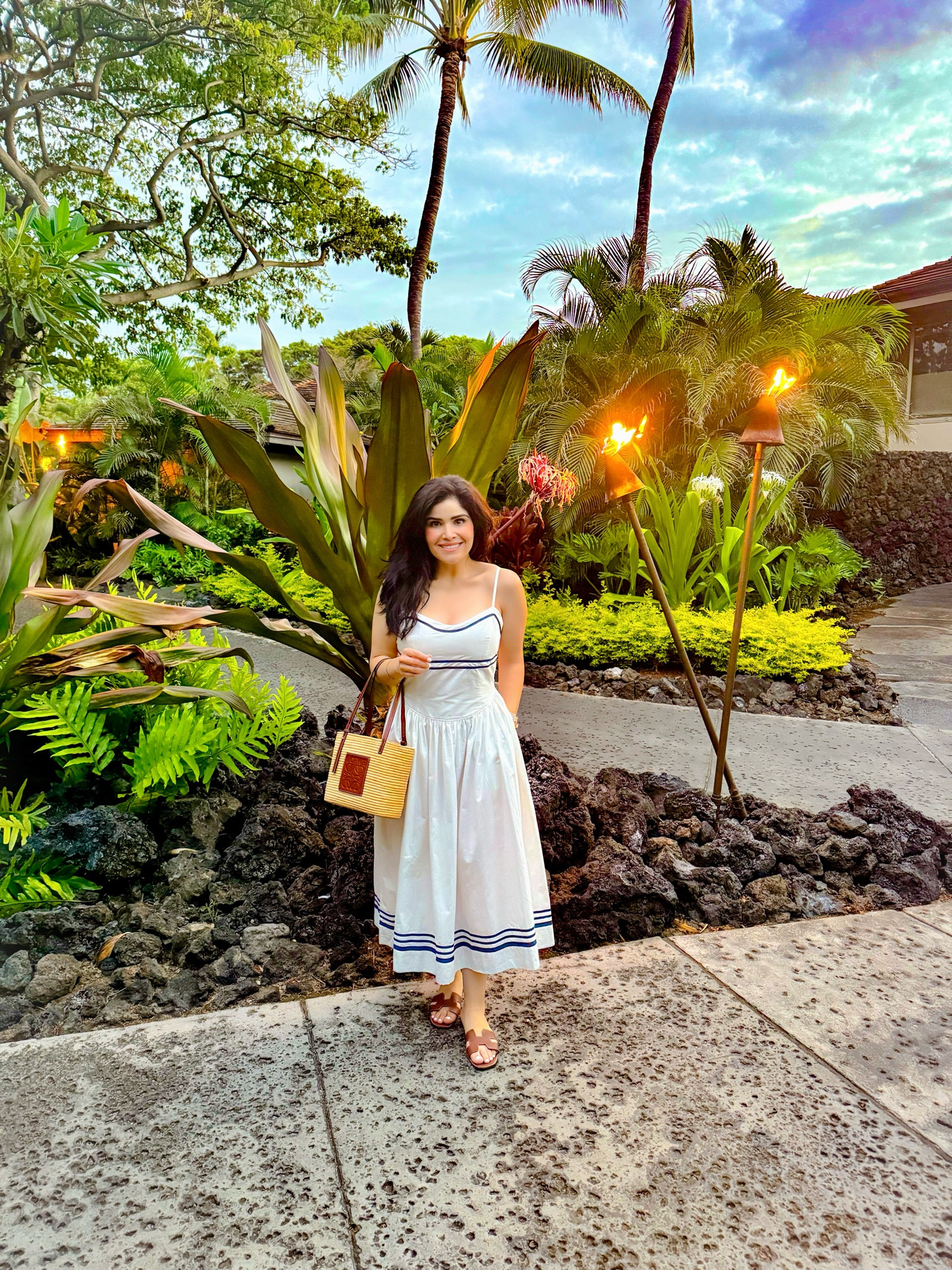 Sailor vibes for last nights dinner look. ⚓️ obsessed with this beautiful dress. 

Ciao Lucia, sailor dress, white dress, Hermes sandals, Loewe bag 

#LTKFestival #LTKSaleAlert #LTKStyleTip