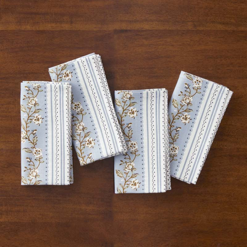 Floral Napkins, Set of 4 - Floral Stripe | The Company Store