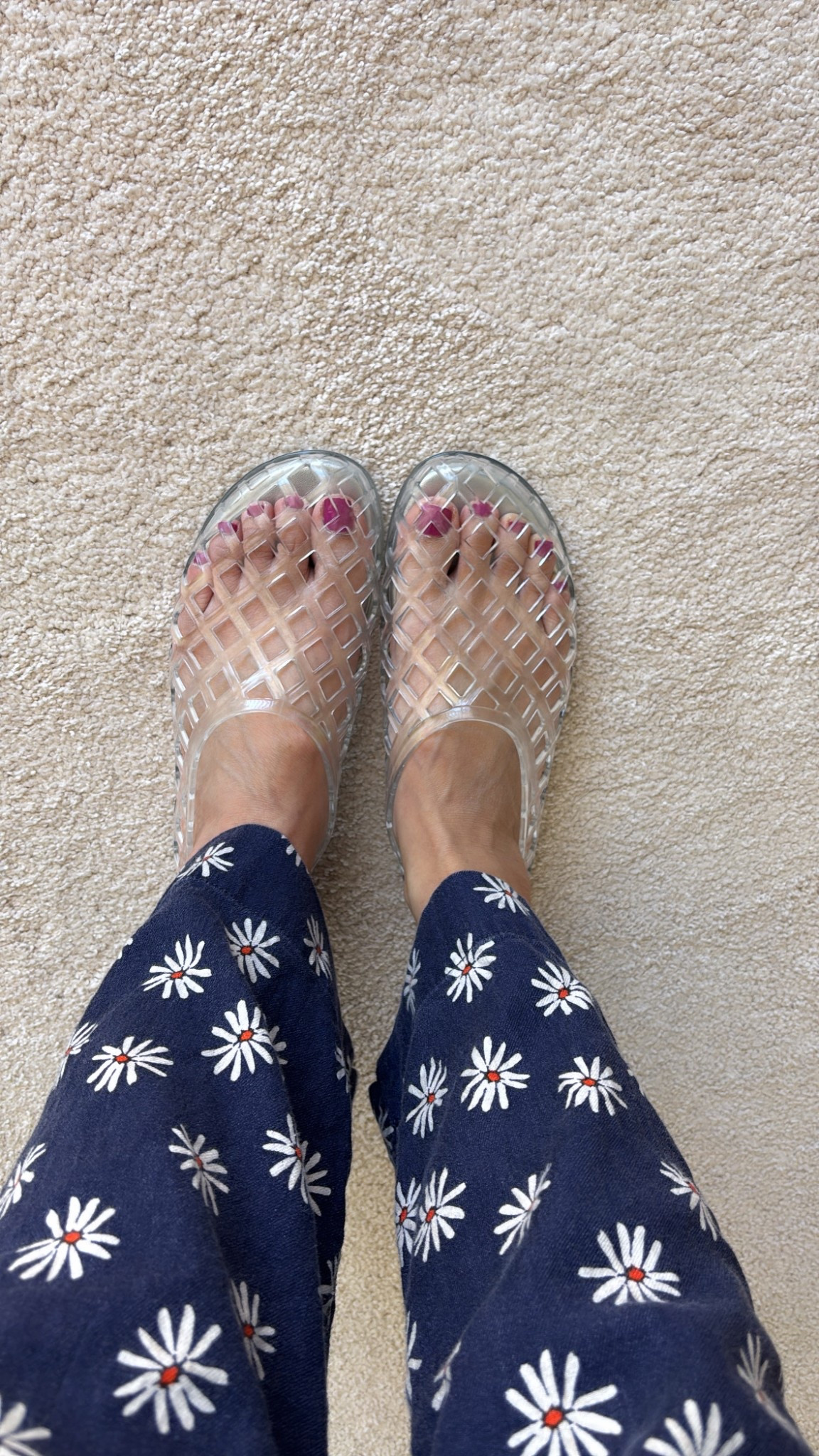 These jellies are kind of funky in style and I love them! They’re really comfy too! Excited to wear them this summer. 