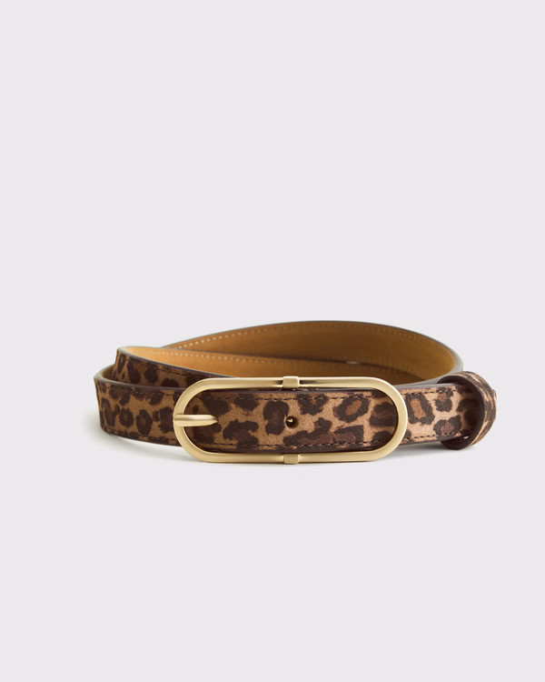 Women's Suede Oval Buckle Belt | Women's New Arrivals | Abercrombie.com | Abercrombie & Fitch (US)