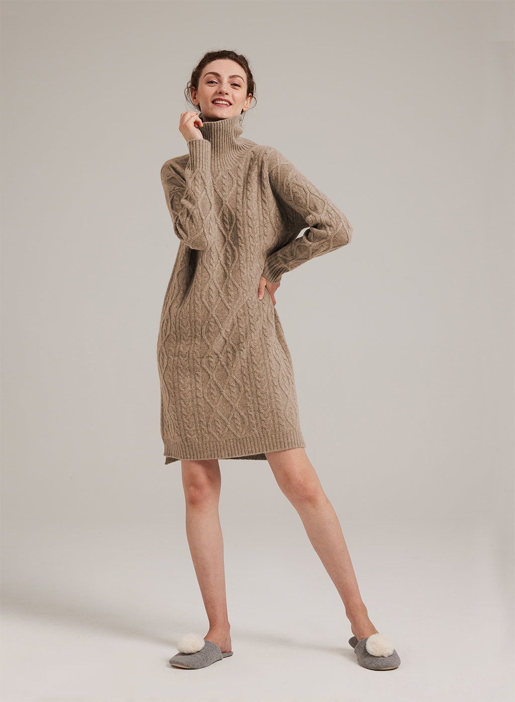 Turtleneck Cashmere Blend Dress | NAP Loungewear