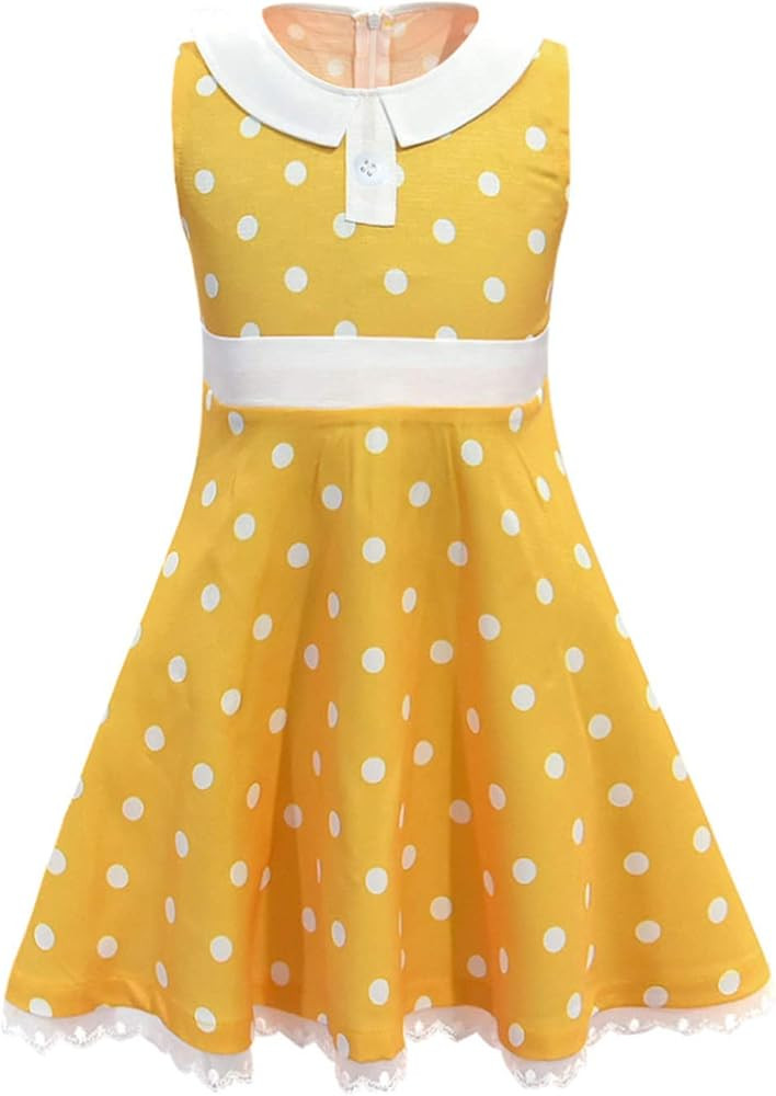 Werycos Girls Yellow Dress Toddler for Little Girls Halloween Cosplay Costume | Amazon (US)