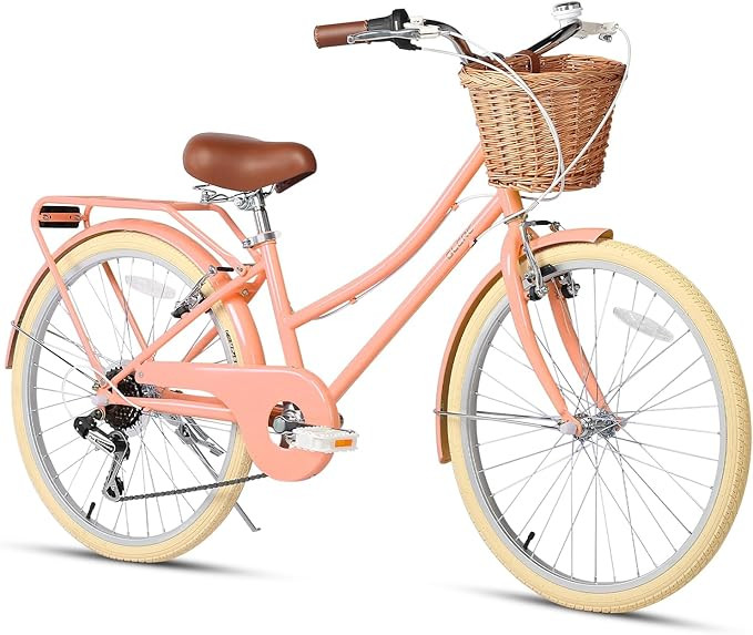 Glerc 20 24 26 Inch Beach Cruiser Bike, 6-Speed Hybrid City Bicycle for Girls Youth and Over 6 Ye... | Amazon (US)