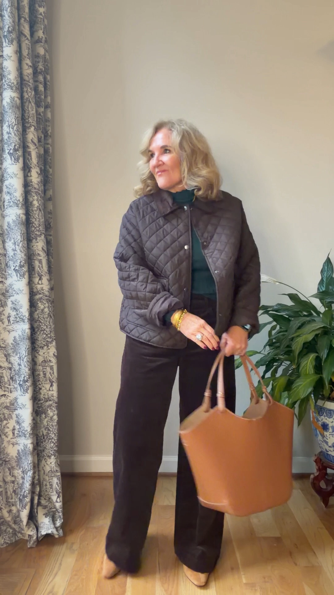 Quilted jacket med petite 
Cords 29 reg 
Excited these boots are on sale!!! Come in several colors. I sized up for room in my toes. Just a 1/2 size