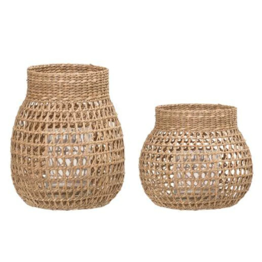 Hand-Woven Seagrass Lanterns | Megan Molten