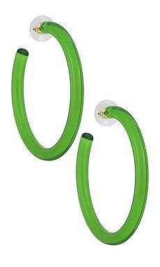 petit moments x The Montana Experience Aurora Hoops in Green from Revolve.com | Revolve Clothing (Global)