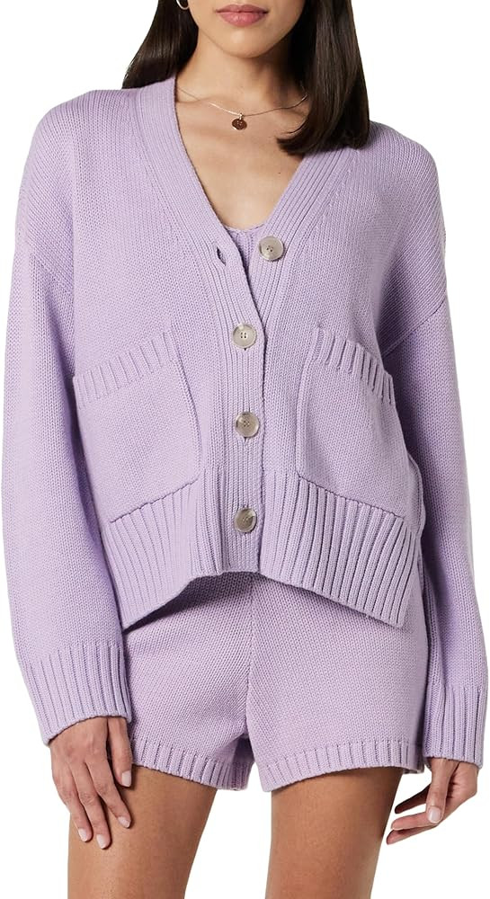 The Drop Women's Brigitte Cotton Blend Chunky Cardigan | Amazon (US)
