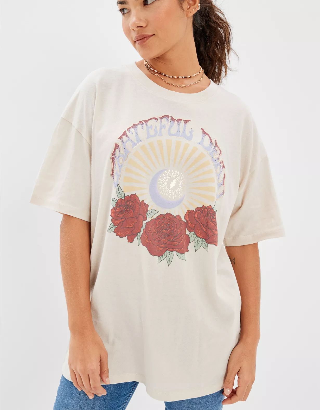 AE Oversized Grateful Dead Shine Graphic Tee | American Eagle Outfitters (US & CA)