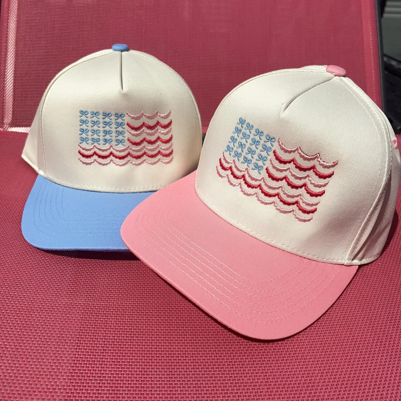 Embroidered Patriotic Bow Flag Trucker Hat | Etsy (Global)