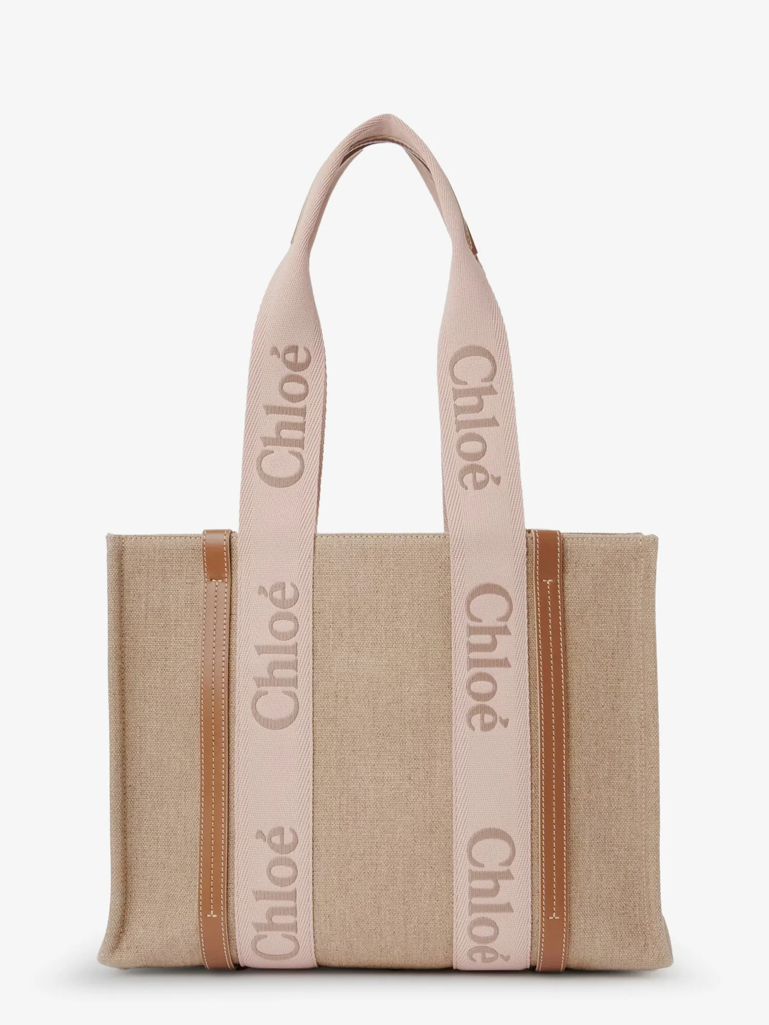 Woody linen shoulder bag with front embroidered logo - CHLOE' - gender_Woman | Nugnes 1920