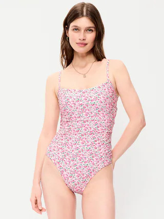 Ruched One-Piece Swimsuit | Old Navy (US)