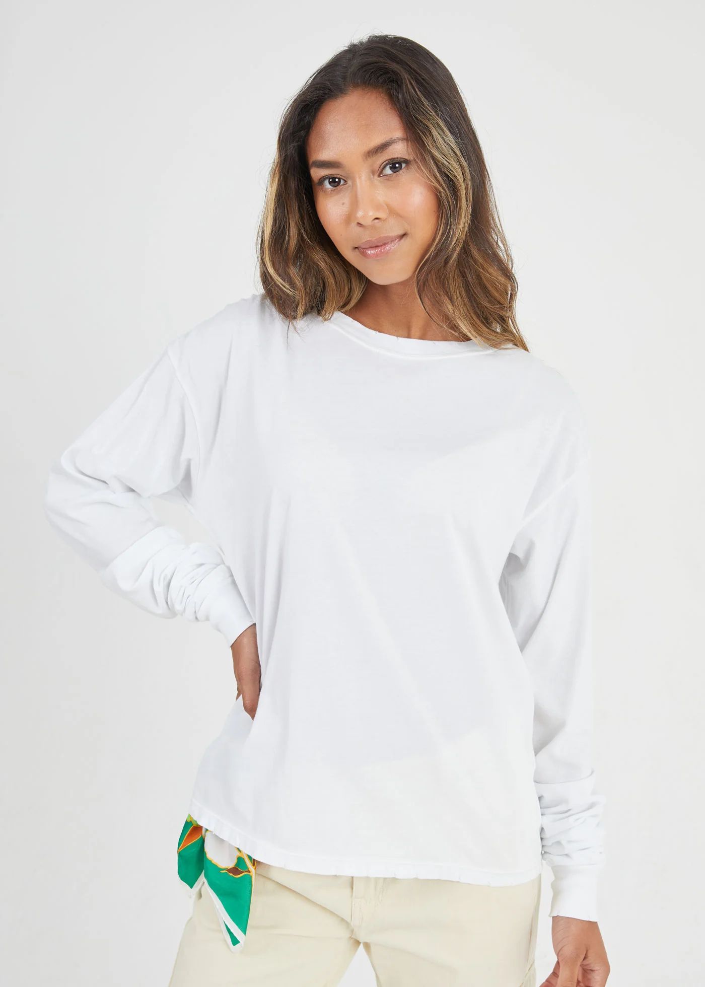 GirlDangerous: White Boyfriend Long Sleeve | Girl Dangerous