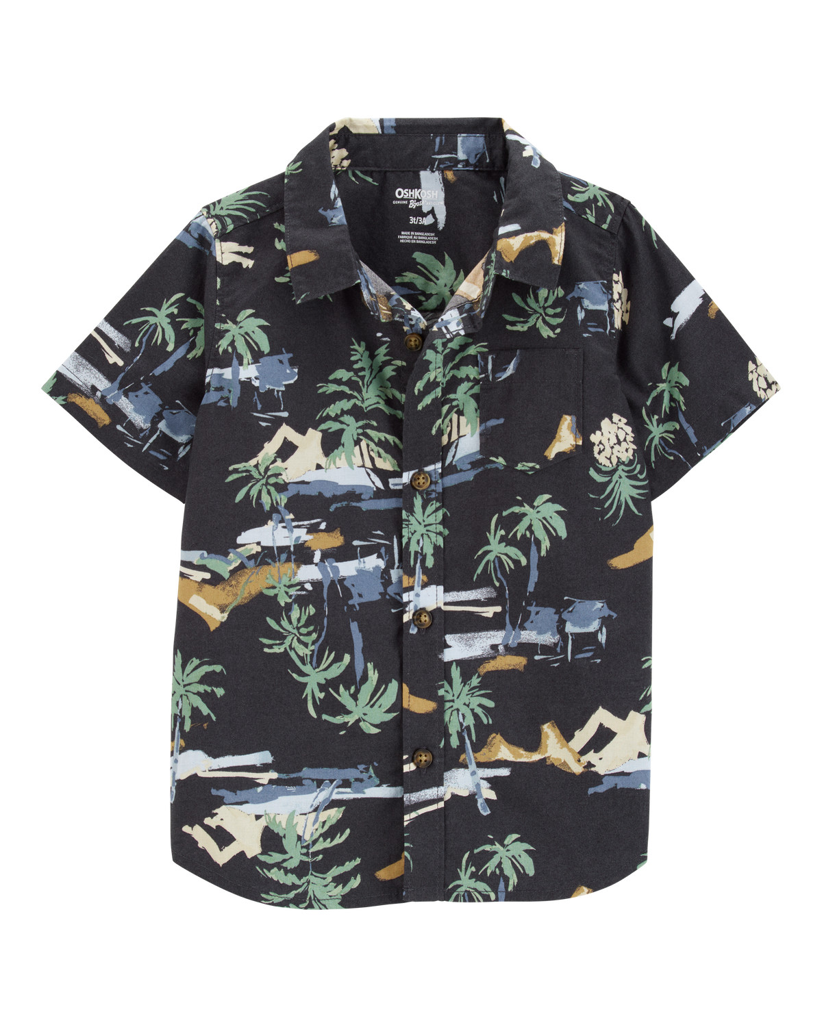 Toddler Short-Sleeve Tropical Print Button-Front Shirt - OshKosh | Carter's | Carter's Inc