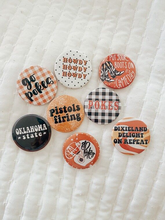 Oklahoma State Gameday Buttons - Etsy | Etsy (US)