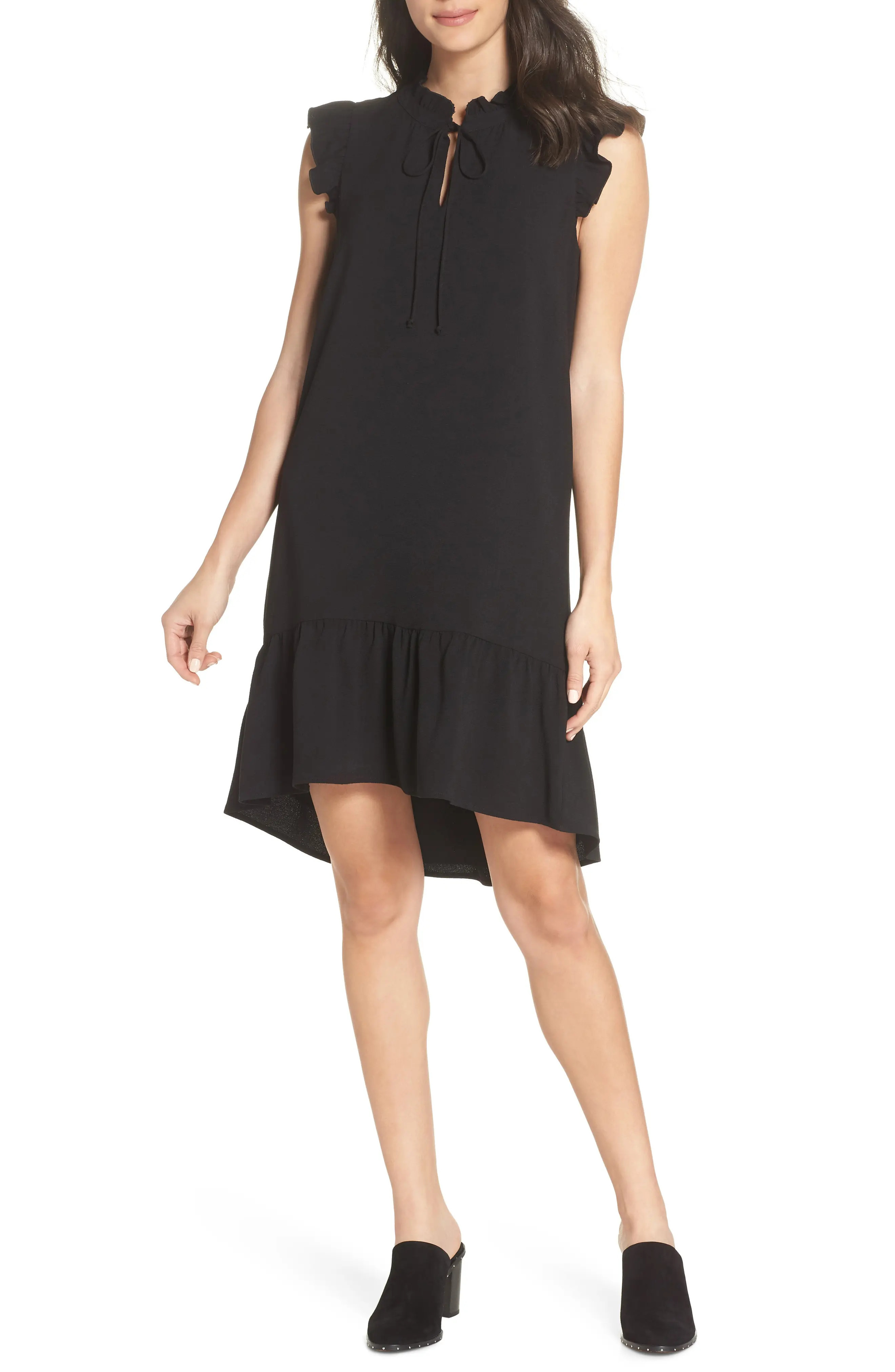 Charles Henry Ruffle Shift Dress (Regular & Petite) | Nordstrom