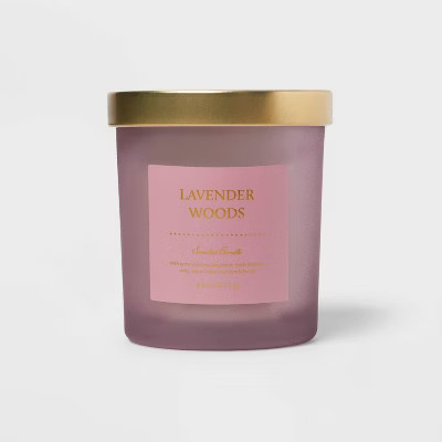 Colored Glass Candle Lavender Woods Purple - Threshold™ | Target