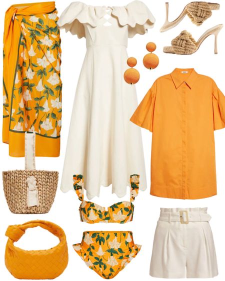 Bright + happy resortwear roundup featuring our favorite citrusy hue 🍊🌞 Don’t miss this raffia bag for 25% off! 

#vacation #beach #resortwear 

#LTKswim #LTKSeasonal
