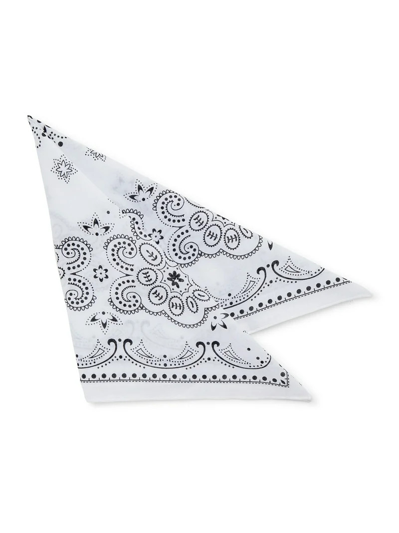 Time and Tru Women's Western Star Bandana, Arctic White, One Size Fits Most | Walmart (US)