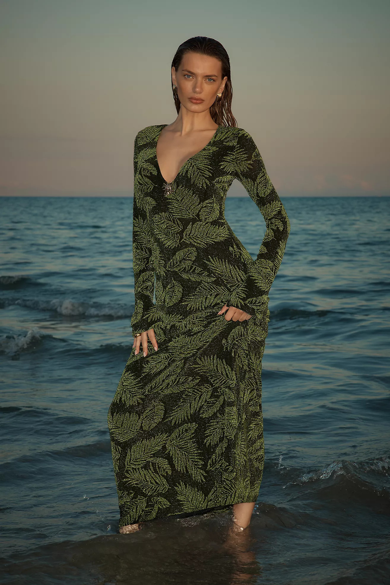 Show Me Your Mumu Lopez Long-Sleeve V-Neck Maxi Dress | Anthropologie (US)