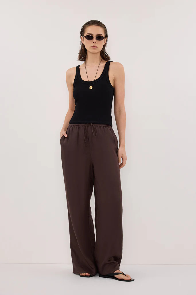GINNY DARK CHOC RAMIE PANT | DISSH