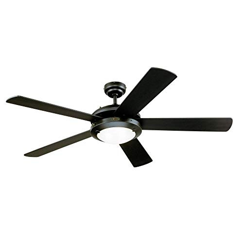 Westinghouse Lighting 7224200 Comet Indoor Ceiling Fan with Light, Matte Black | Amazon (US)