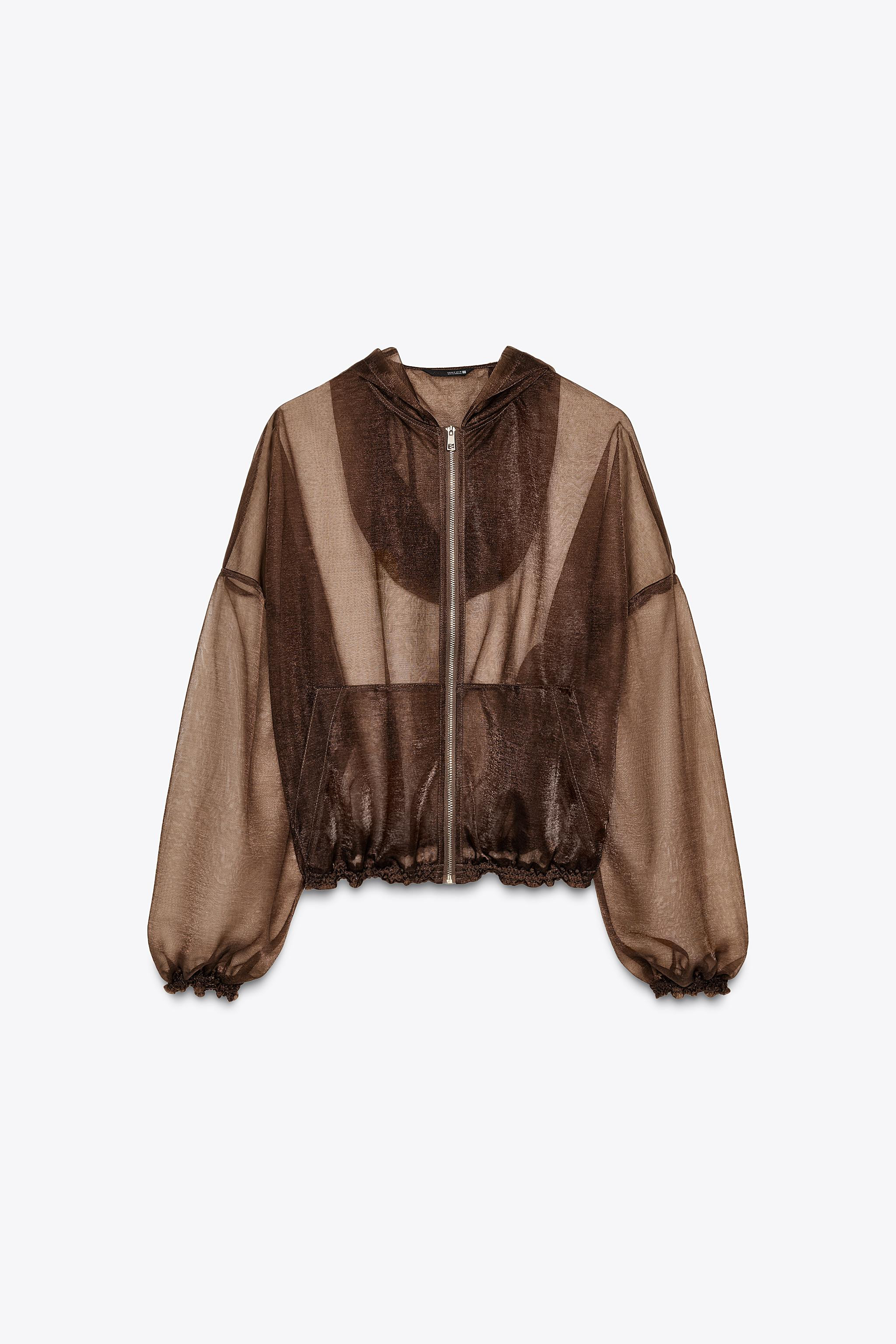 HOODED ORGANZA JACKET | Zara US