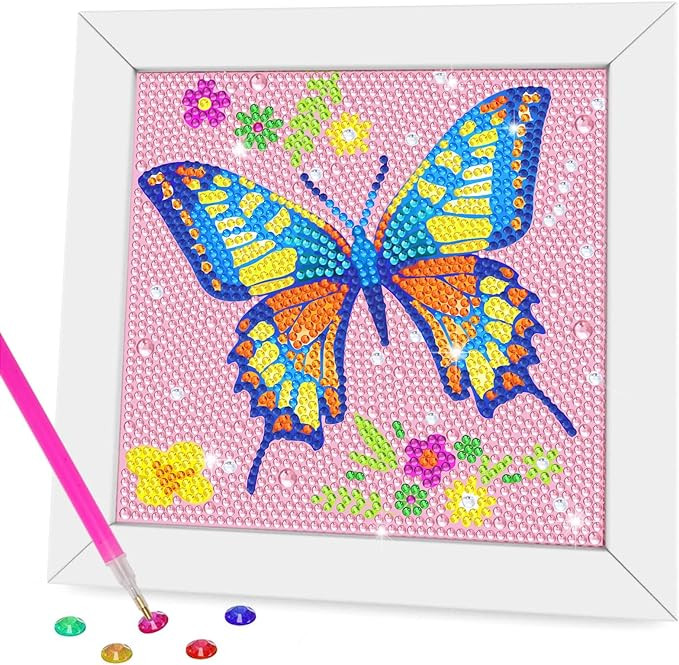 Diamond Art Kits for Kids - Crafts for Girls 8-12 - Diamond Art Painting with Wooden Frame - Arts... | Amazon (US)