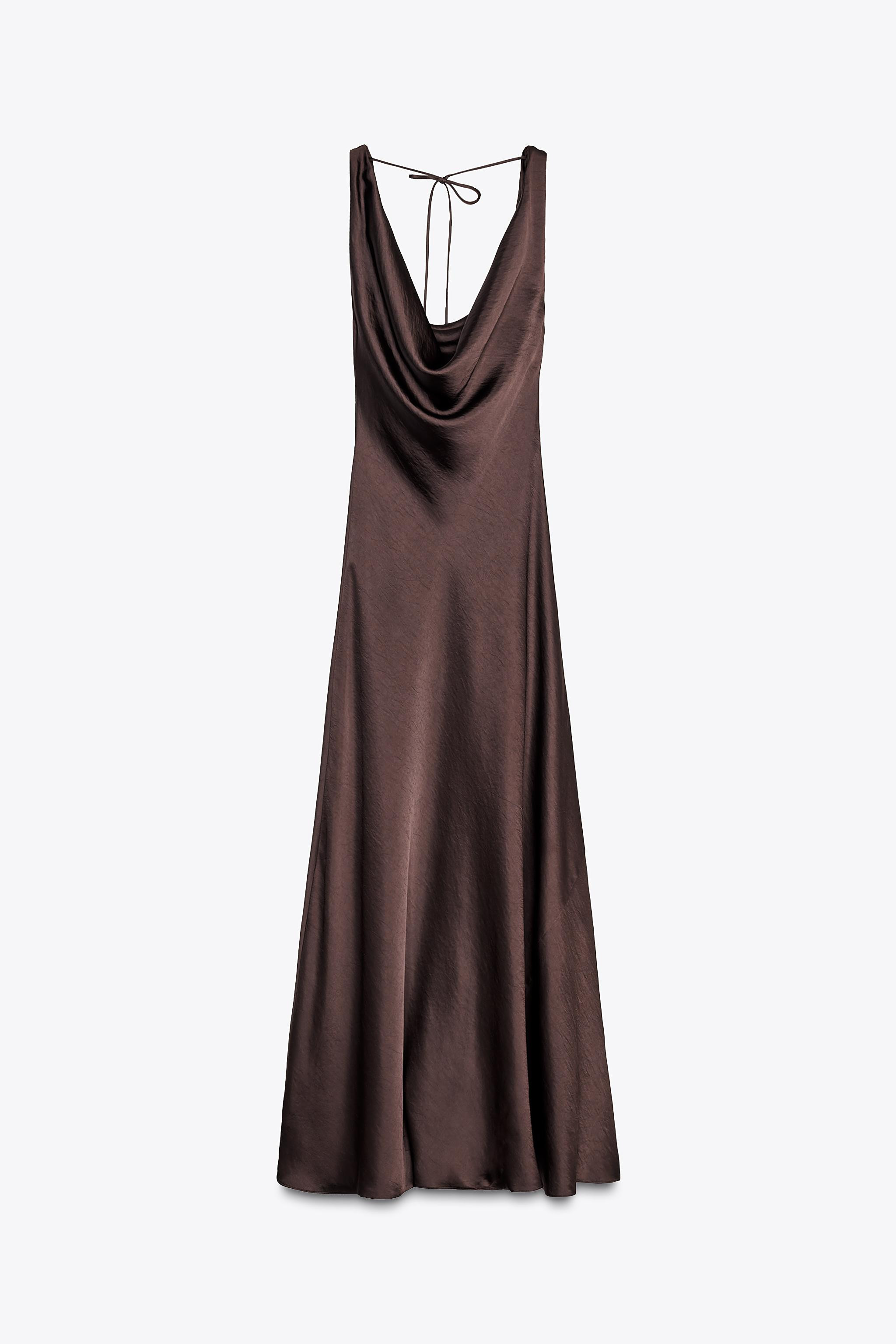ZW COLLECTION SATIN LONG DRESS | Zara US