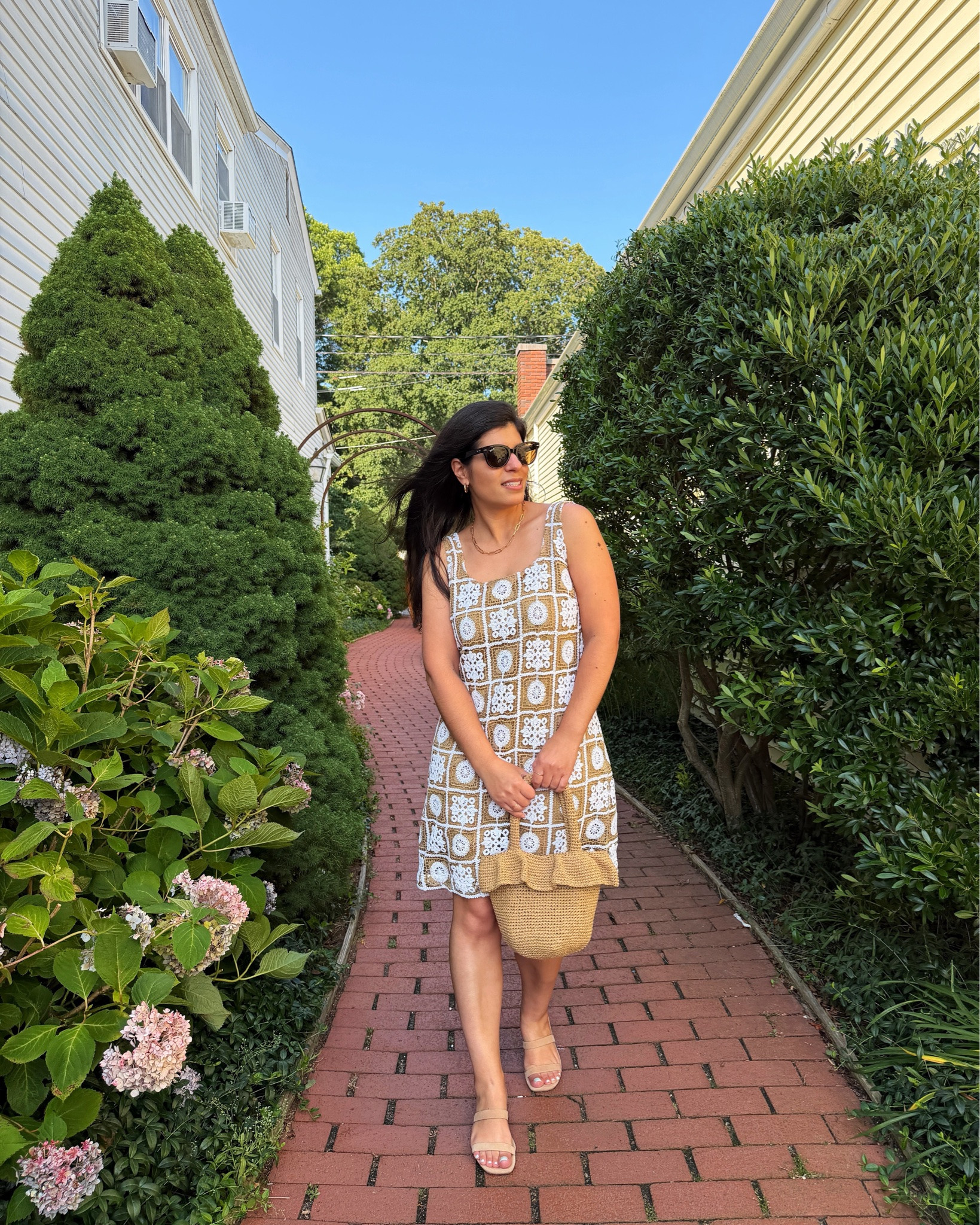 Sharing more of my summer outfits because (1) it’s still summer and (2) they are cute and worth posting. 

This crochet dress is @loft from last year but there are an abundance of them on Poshmark if it’s something you fancy. The ruffled straw bag was a @tjmaxx find.