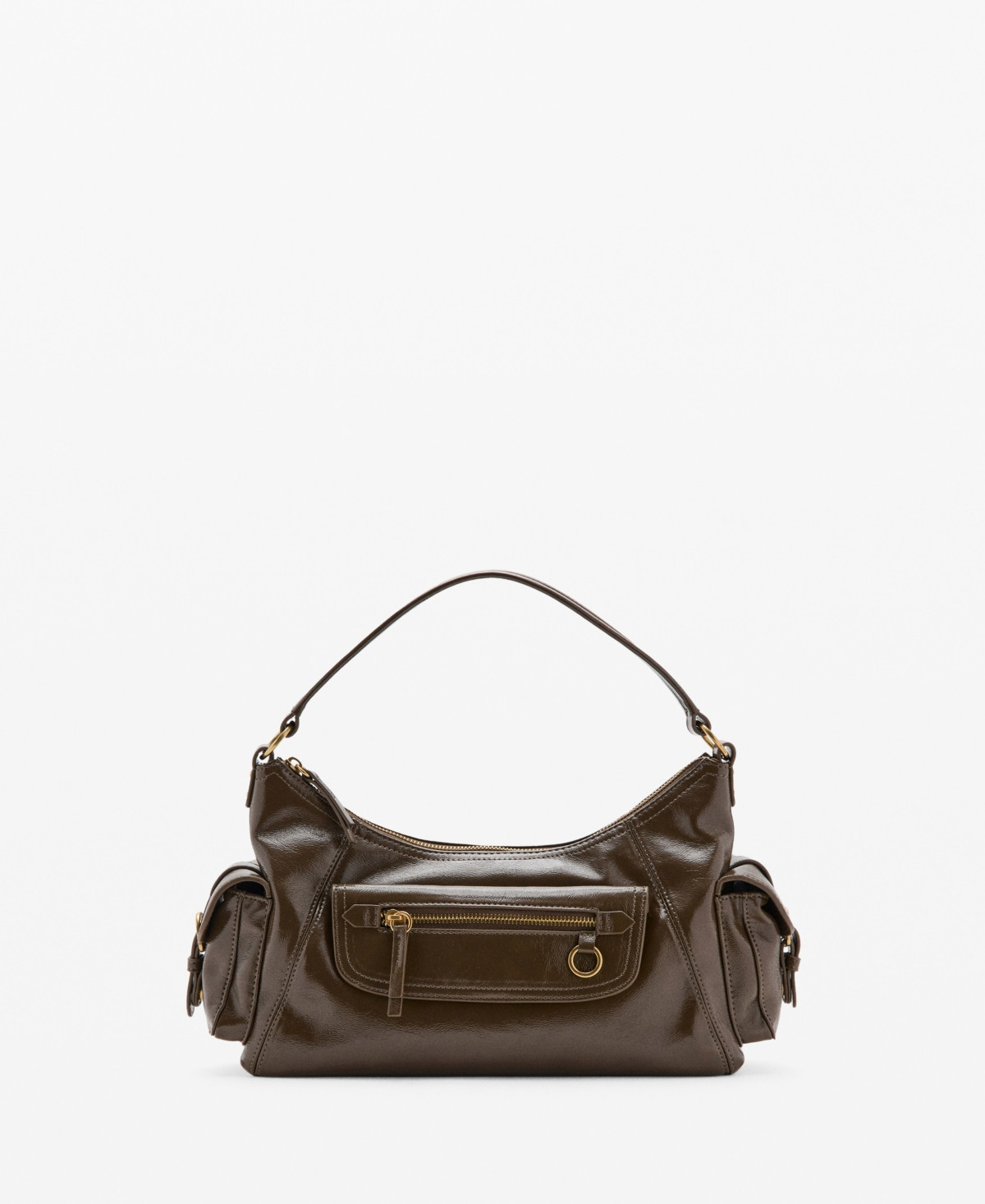 Mango Women's Pockets Shoulder Bag - Khaki | Macy's