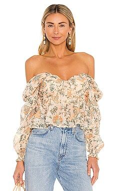 House of Harlow 1960 x Sofia Richie Burna Blouse in Paisley Floral Multi from Revolve.com | Revolve Clothing (Global)